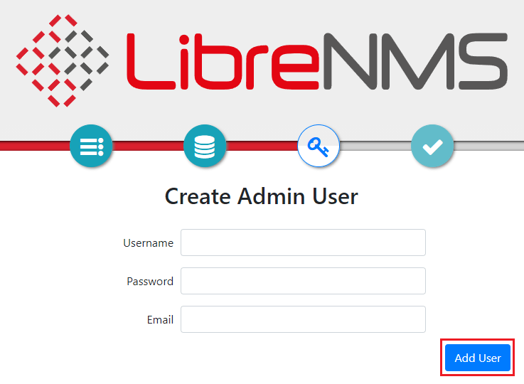 Instalace LibreNMS - admin user