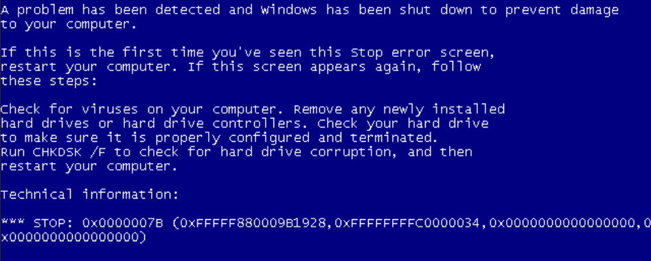 windows BSOD