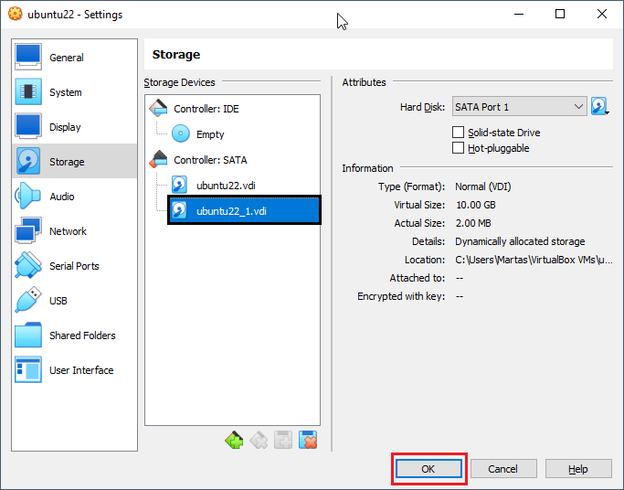 Virtualbox - Jak přidat HDD