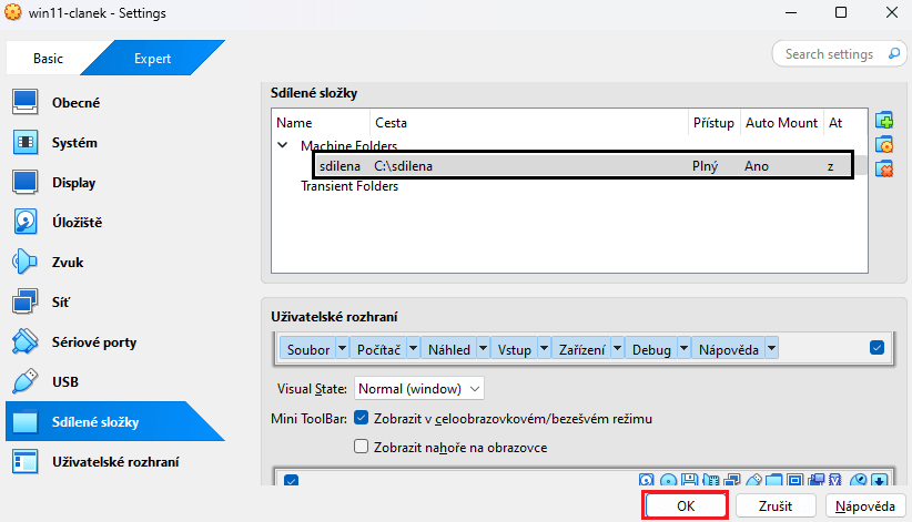 shared folders virtualbox