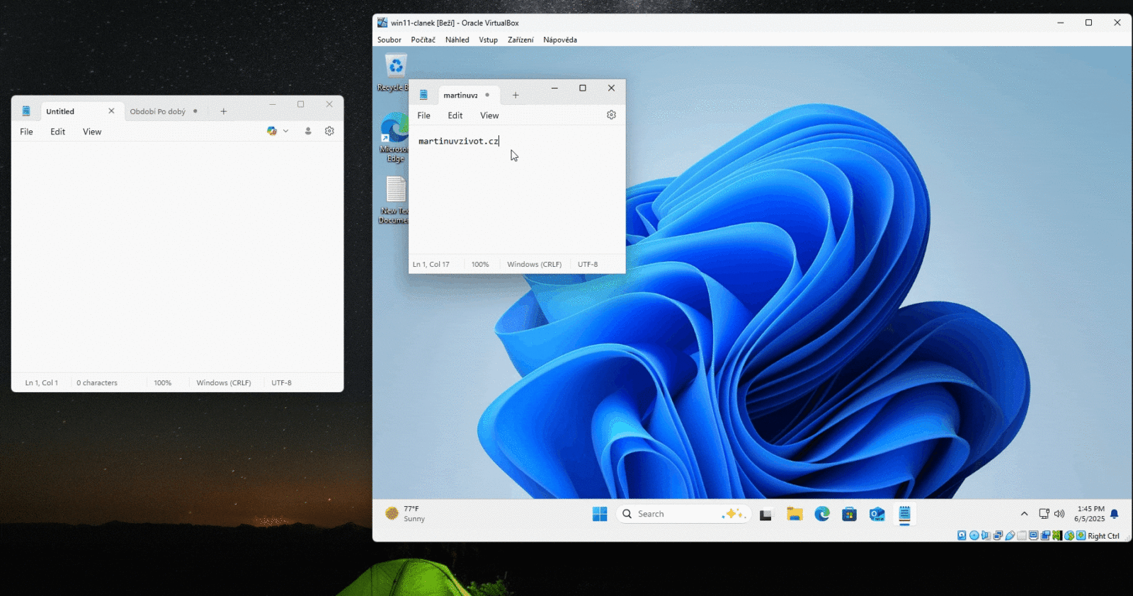 Virtualbox - Sdílená schránka