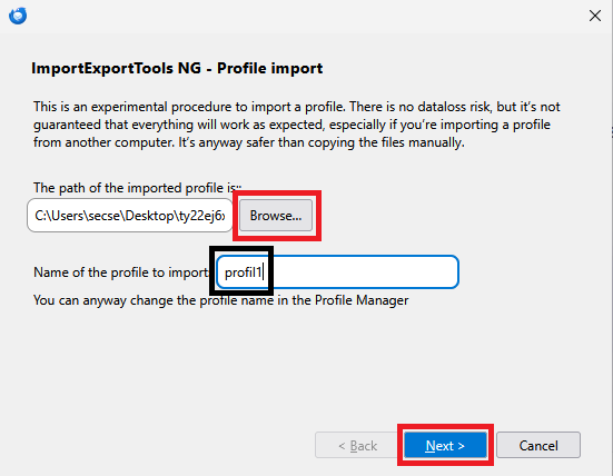 Thunderbird - restore, obnova profilu