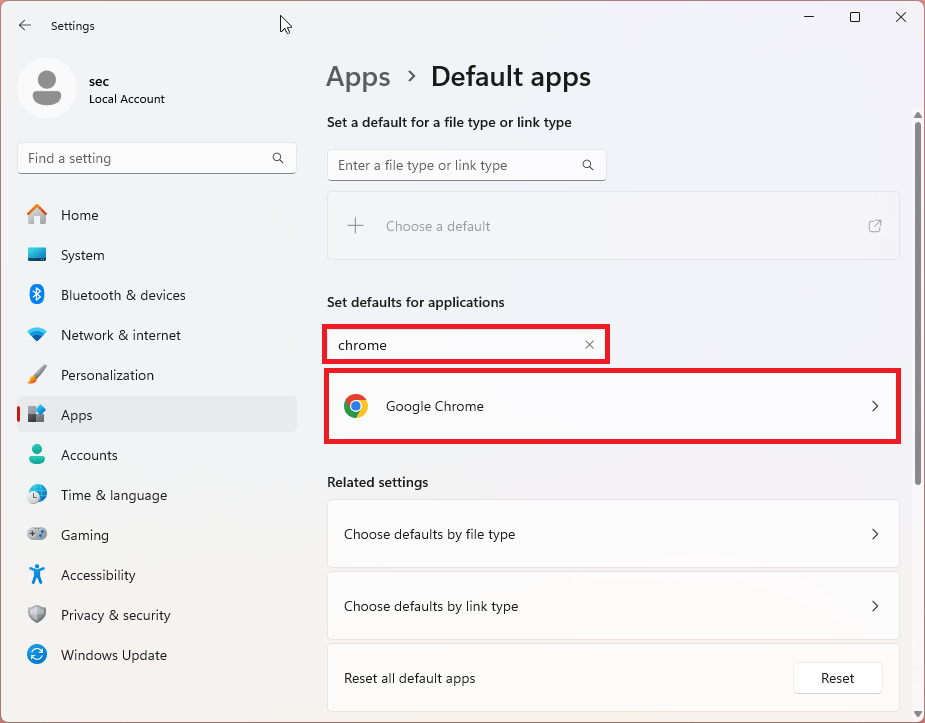 Jak nastavit výchozí prohlížeč ve Windows 11