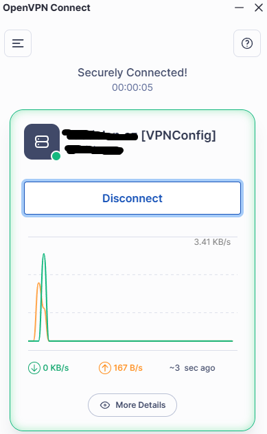 Bezpečně připojeno k VPN! Bezpečně připojeno k VPN!